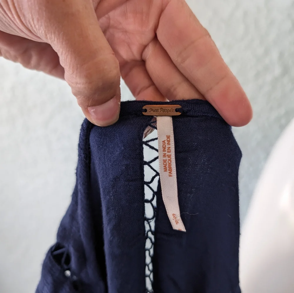 Free People Romeo Peakaboo Mini Dress blue size‎ s/p
